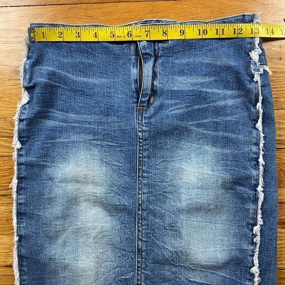 RAMPAGE 90s Vintage Jean Midi skirt Size Small - Picture 6 of 9